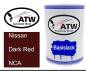 Preview: Nissan, Dark Red, NCA: 500ml Lackdose, von ATW Autoteile West.